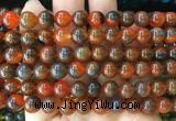 AGBS423 15 inches 8mm faceted round sugar heart agate beads wholesale AGBS423 15 inches 8mm faceted round sugar heart agate beads wholesale