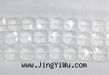 CCBS18 15 inches 18mm faceted square white crystal beads wholesale CCBS18 15 inches 18mm faceted square white crystal beads wholesale