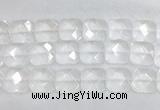 CCBS19 15 inches 20mm faceted square white crystal beads wholesale CCBS19 15 inches 20mm faceted square white crystal beads wholesale
