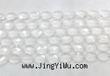 CCBS40 15 inches 10*14mm faceted oval white crystal beads wholesale CCBS40 15 inches 10*14mm faceted oval white crystal beads wholesale