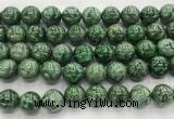 CPT210 15 inches 18mm round green picture jasper beads wholesale CPT210 15 inches 18mm round green picture jasper beads wholesale