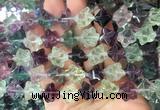 FGBS293 15 inches 10*10mm carved cross flower fluorite gemstone beads FGBS293 15 inches 10*10mm carved cross flower fluorite gemstone beads