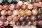 LSBS222 15 inches 18mm round Red gum flower crystal beads wholesale LSBS222 15 inches 18mm round Red gum flower crystal beads wholesale