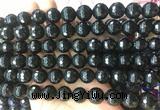 LSBS952 15 inches 14mm faceted round black agate gemstone beads wholesale LSBS952 15 inches 14mm faceted round black agate gemstone beads wholesale