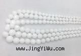 PBBS01 15 inches 6mm - 16mm faceted round white porcelain beads wholesale PBBS01 15 inches 6mm - 16mm faceted round white porcelain beads wholesale