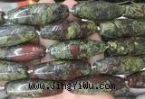 RIBS72 15 inches 14*40mm rice dragon blood jasper gemstone beads wholesale RIBS72 15 inches 14*40mm rice dragon blood jasper gemstone beads wholesale