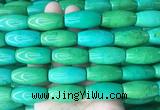 WBBS04 15 inches 15*30mm rice yellow green howlite turquoise beads wholesale WBBS04 15 inches 15*30mm rice yellow green howlite turquoise beads wholesale