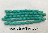 WBBS40 10*14mm carved rice loose howlite turquoise gemstone beads wholesale WBBS40 10*14mm carved rice loose howlite turquoise gemstone beads wholesale